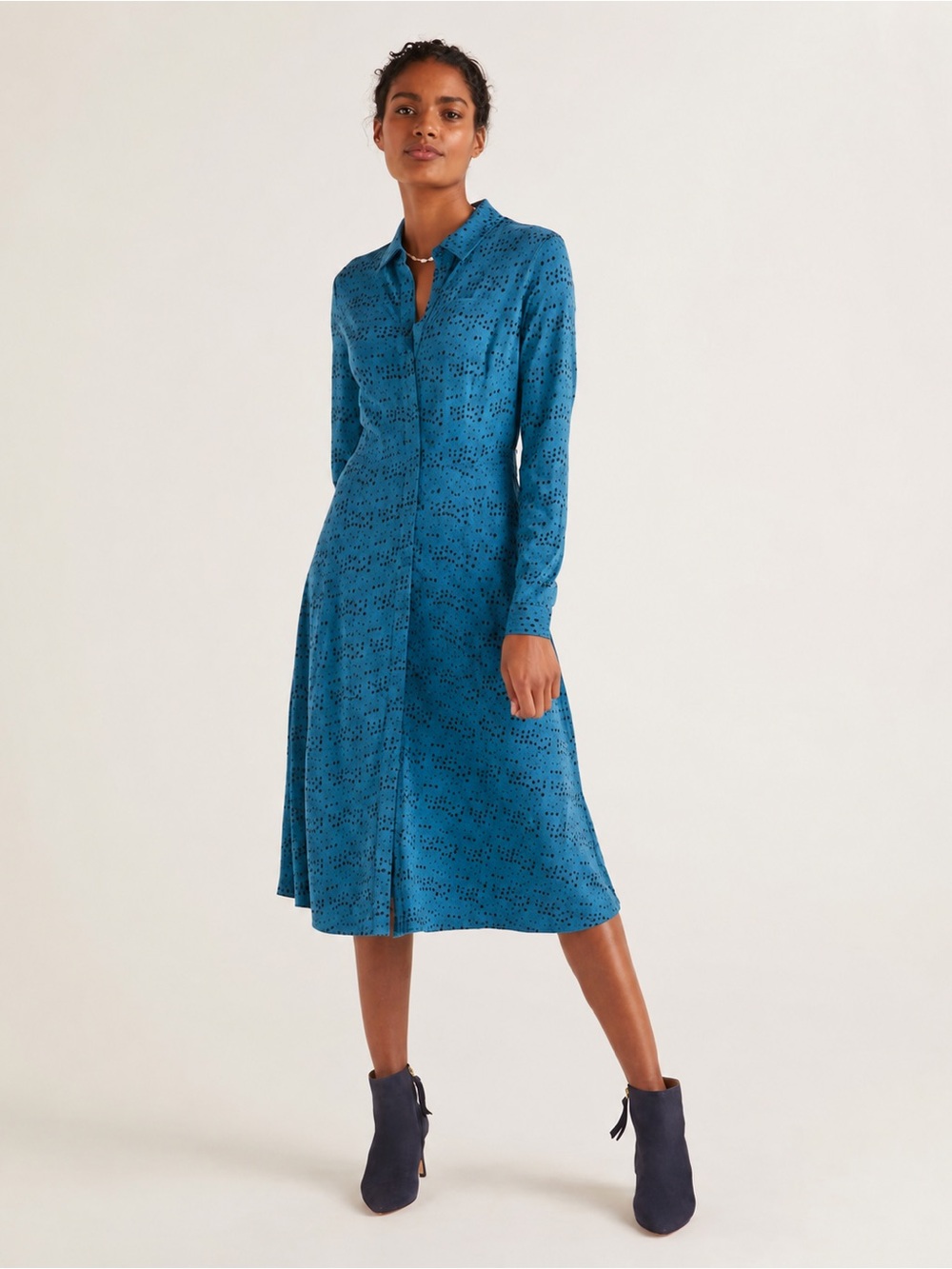 Boden Susannah Jersey Shirt dress size 10L